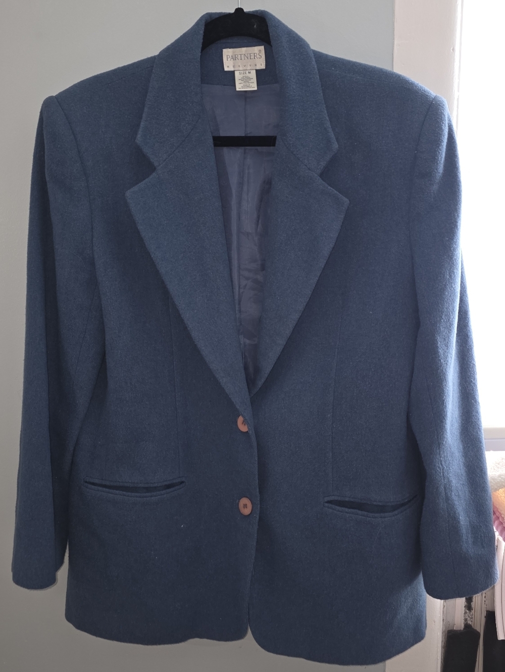 Partners Mervyn’s Wool Blend Blazer Jacket Size Medium Blue